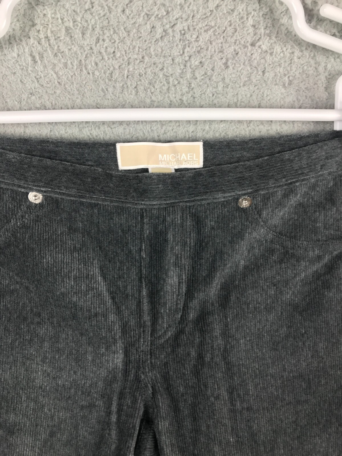 MK Michael Kors Womens Low Rise Skinny Gray Corduroy Pull On Jeans Size XS 26X28 image 9