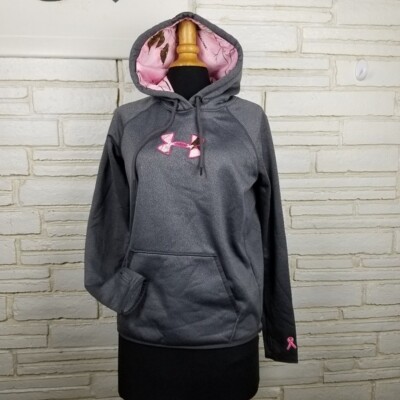 Under Armour Womens Hoodie Pink Camo Sz Small Breast Cancer