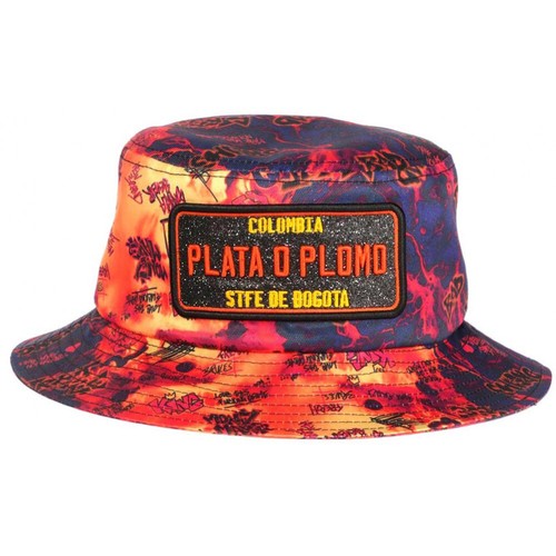 Bob Streetwear Plata O Plomo Colombia - Noir Et Bleu, Broderie 3D, Taille Unique, Style Urbain Inspiré De Bogota