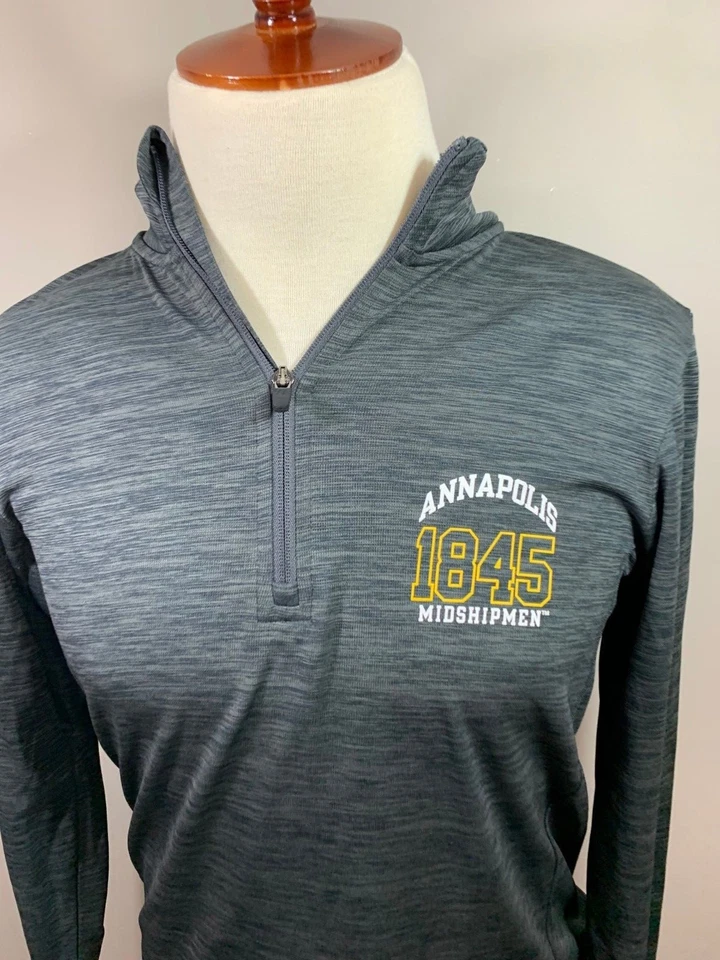 Pullover mediano Annapolis Midshipmen 1845 1/2 cremallera nuevo con etiquetas Foto 2 de 2