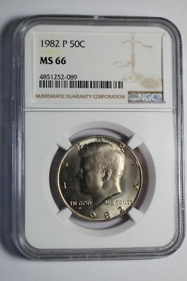 1982 P Kennedy Half Dollar MS66 NGC #89 | eBay