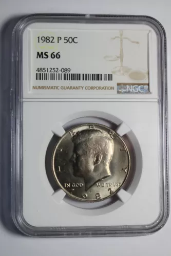 1982 P Kennedy Half Dollar MS66 NGC #89