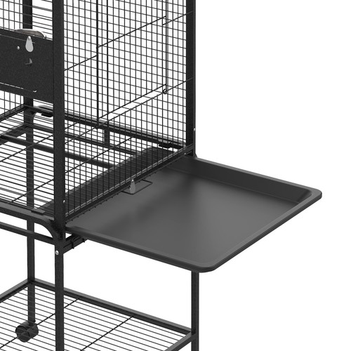 GBPET Bird Cage 146CM Open Top 2 Perches Aviary Parrot Budgie Tray Wheel W/Brake - Picture 7 of 12