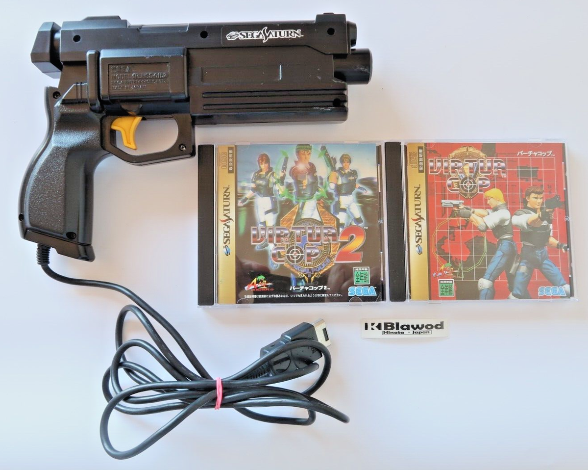 SEGA SATURN VIRTUA Gun x2 & Virtua Cop I II NTSC-J d'occasion en boîte testé ... EUR 81,34 - FR