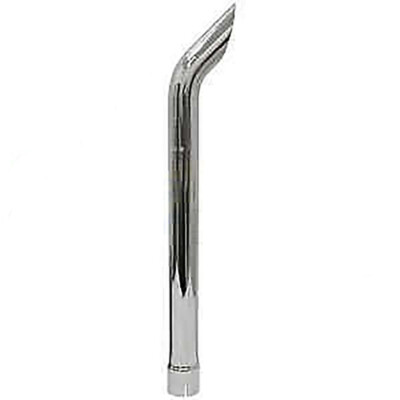 A-132223A1-AI Chrome Vertical Exhaust Stack, Curved, 38'' Long, Slotted 3 1/8'' ID