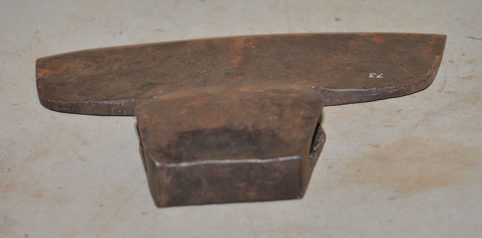 Rare antique broad axe Hurd's Razor Blade embossed collectible hewing