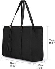 Laptop Tote Fits Up To 15.6 Inch Briefcase Office Handbags Large Capacity Bag