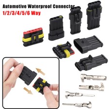 Kit de conector impermeable automotriz AMP 1/2/3/4/5/6 vías pin supersello eléctrico
