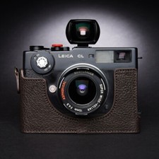 Handmade Genuine Real Leather Half Camera Case Cover Bag For Leica CL