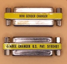 DB25 Female to Female Mini Gender Changer Coupler 25pin D-SUB F/F Lot of 2 