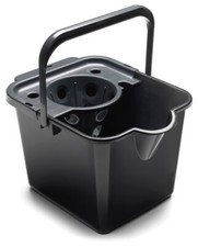 Addis Plastic Durable Household Home Mop Bucket Wringer with Handle 14L - Black