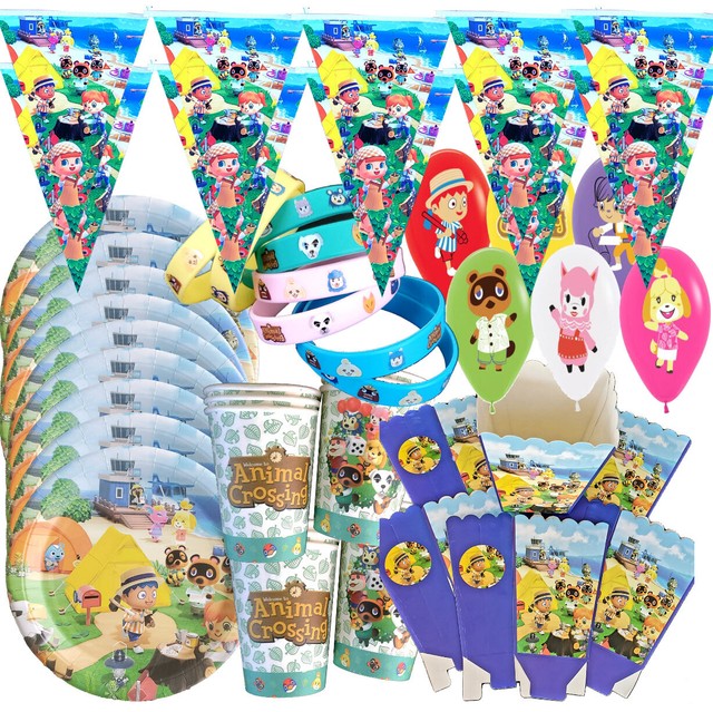 ANIMAL CROSSING BIRTHDAY PARTY BALLOON DECORATION SUPPLIES CUP PLATE