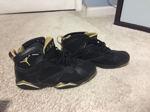 jordan retro 7 gold and black