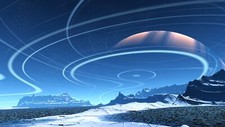 Landscape mountains art cgi planet surreal stars Custom Gaming Mat Desk