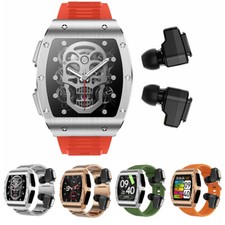 2 In 1 Smart Watch with Earbuds Men Smartwatch Wireless Headset For Android iOS