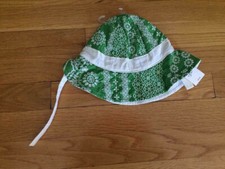 BABY GAP GIRL'S GREEN EYELET HAT 16.50 0-6 MO BNWT