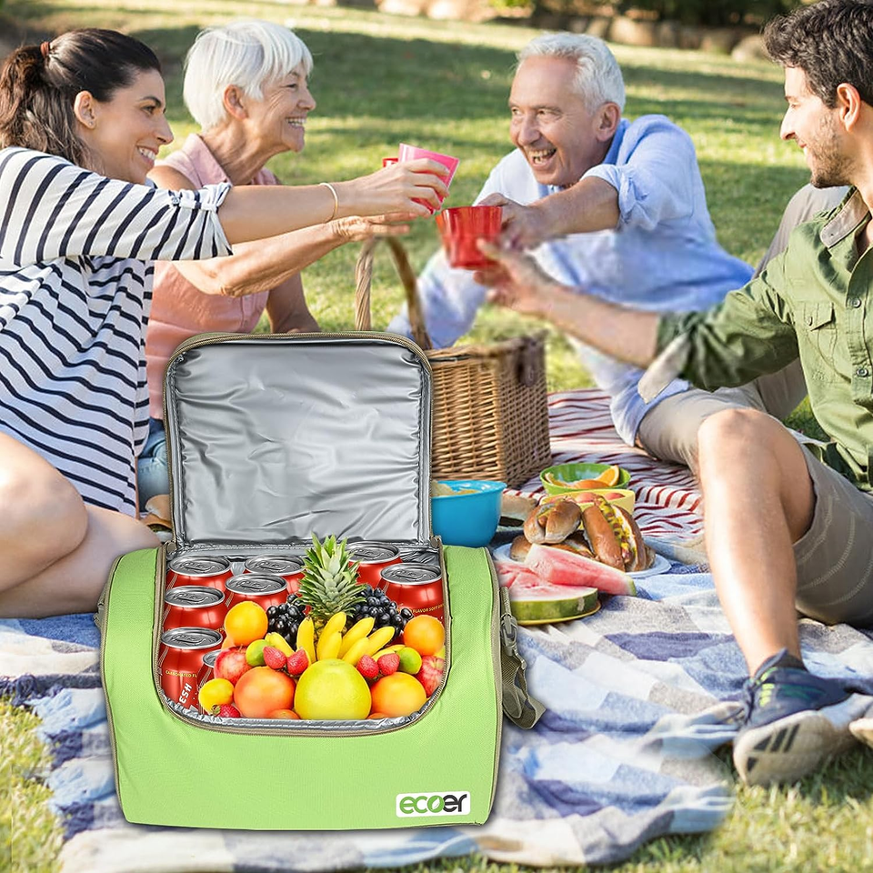 Ecoer Electric Car Cooler Bag, 12V Thermoelectric Cooler Plug in for