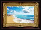Print on Canvas of Oil Painting Arseni ~ SEA & CLOUDS 12" X 7.4" NO FRAME USA