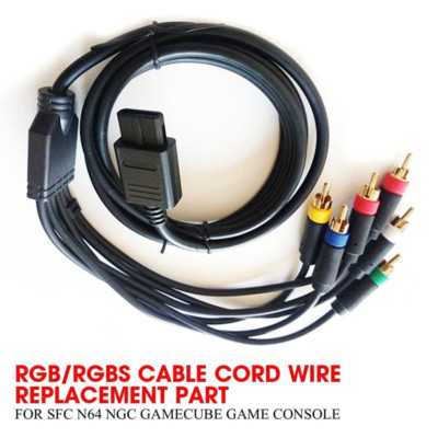 RGB/RGBS Cable Cord Wire Replacement Part for SFC N64 NGC GameCube Game Console