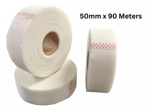 6 x Scrim Band Gipser Gitter Verputzen Gipskarton Fugenfaser 50 mm x 90 m - Bild 2 von 10