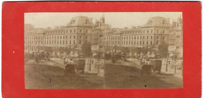 Stereo Foto Kaserne des Wasserschlosses Paris Frankreich | 1870 Albumabzug