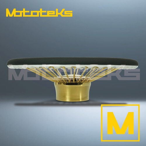 SPOKE STEERING WHEEL GOLD WIRE 15" SCHOOL DONK CAPRICE CUTLASS IMPALA - Picture 3 of 6