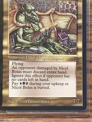 Nicol Bolas Legends MTG BGS Grade 8/8.5/8.5/9 NM/M+ (RG