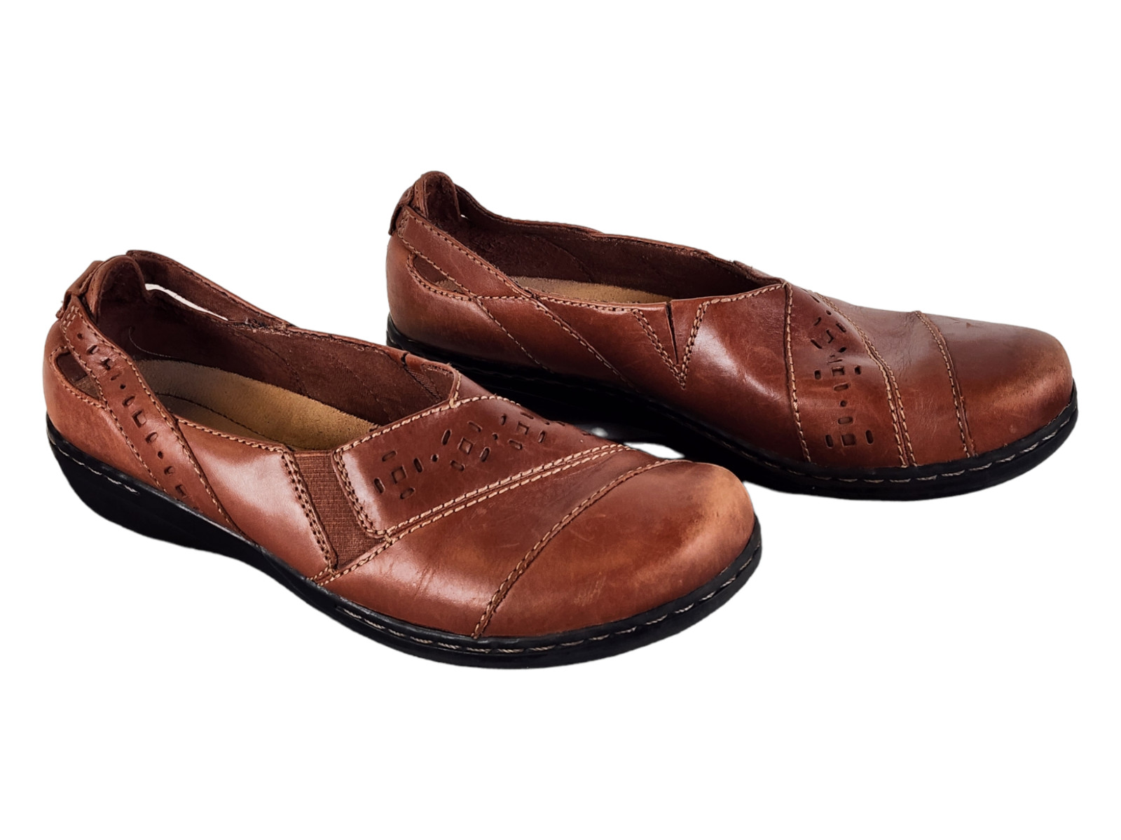 Clarks Evianna Fig4  Women's Mary Janes Shoes Size 8 Leather Brown image 3