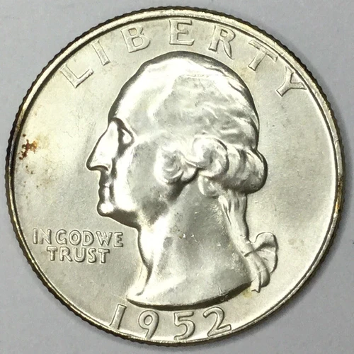1952-D 25C Washington Quarter BU Uncertified #