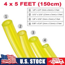 4 Sizes Polyurethane Fuel Line Hose Set For Chainsaw Trimmer 2 Cycle Gas Engine