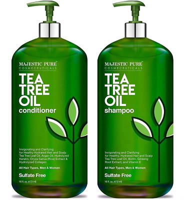 Set de Shampoo y Acondicionador de Arbol de Te para Hombres y Mujeres 16 Fl Cada