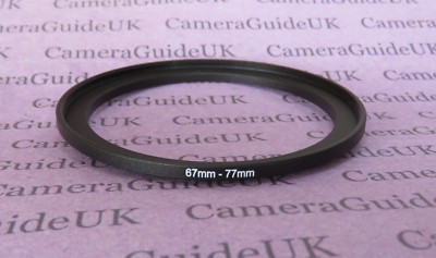 67 mm auf 77 mm Stecker-Buchse Step Up Filterring Adapter 