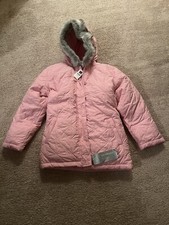 Gap Kids Girls Puffer Parka Faux Fur Trim Fleece Lined Size XL