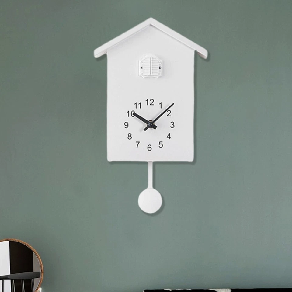 Elegant Design Cuckoo Clock Modern Design Home Office Decoration White - Image 4 of 4
