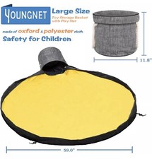 Toy Storage Organizer/Play Mat Foldable Toy Basket/Crate