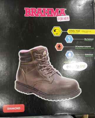 Brahma Women's Diamond Boot Size 11 Color Brown/Pink