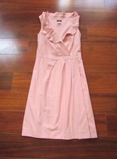 J. CREW ~ Size 2 ~ Vintage 2011! Blush Pink Sleeveless Ruffle Tea Sun Dress a68