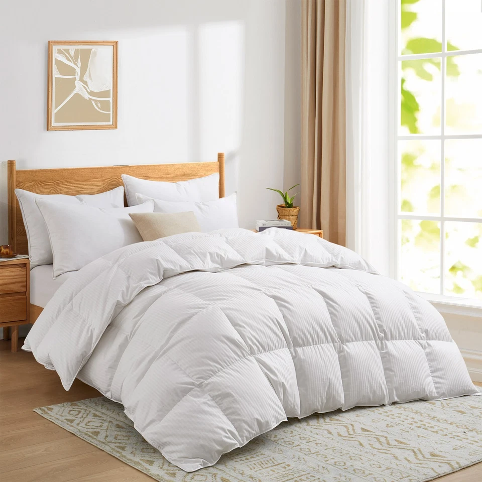 Puredown 90% Down Comforter 800 Fill Power, King or Queen Blanket Cotton Shell - Image 3 of 4