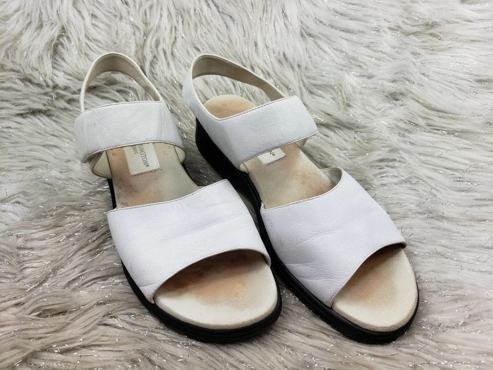 Sandalias WORTHINGTON SPORT con correa de cuero blanco talla 9,5 M Foto 3 de 4