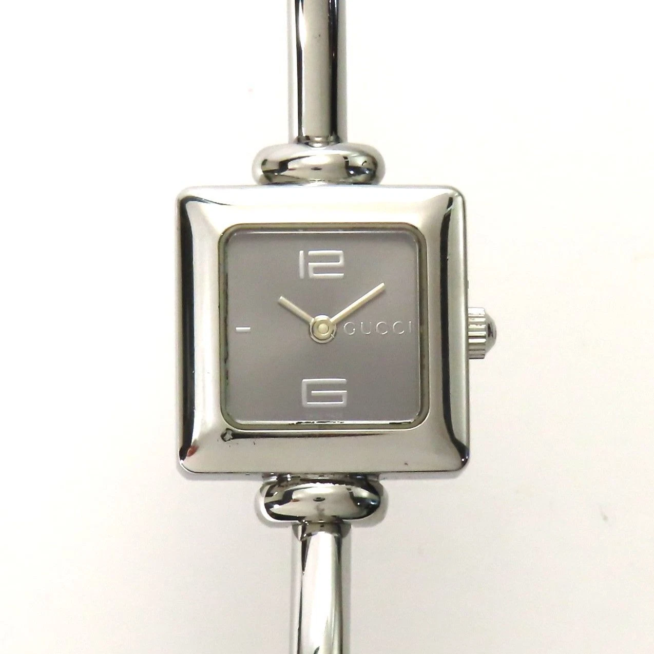 Montres GUCCI à face carrée 1900L acier inoxydable/acier inoxydable femmes F/S JP neuves