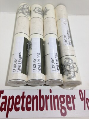 Vliestapete AS LUXURY WALLPAPER 4 x 34371-4 ( 4 Rollen) Tapete Beige Ornament