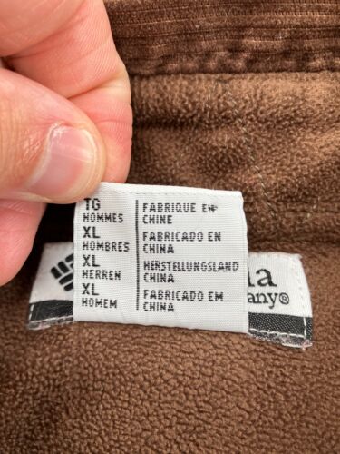 Columbia Shacket Mens XL Gray Fleece Lined Outdoors Collared Button Front 90s - Picture 11 of 21