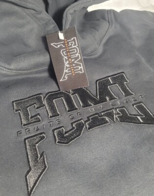 FOML Fruits of My Labor Men's 3D Embroidered Stitch Logo Hoodie