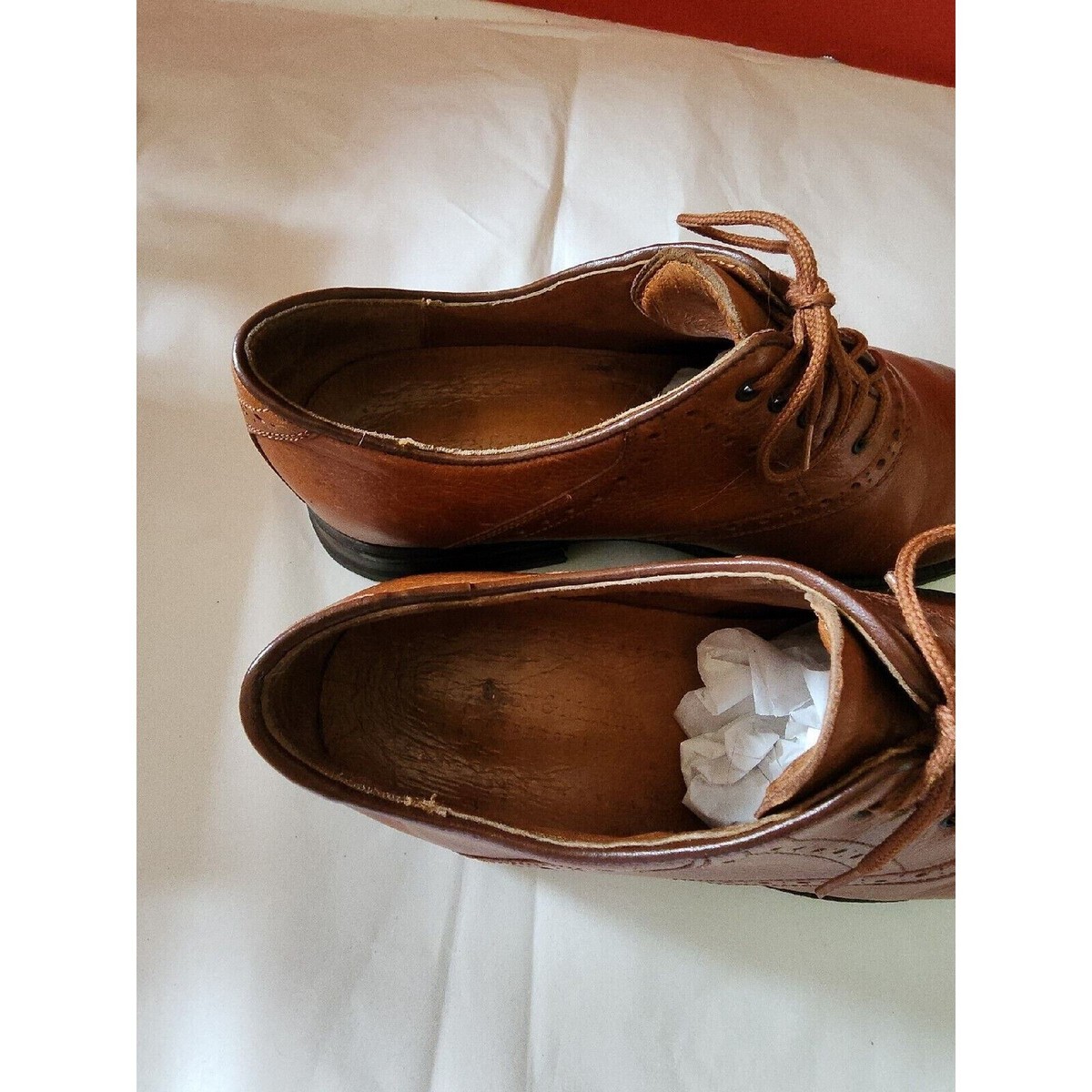 Johnston & Murphy Passport Brown Italian Leather Plain Toe Oxford Dress Shoes 10 Johnston & Murphy Passport Oxford Shoe Men US 10 M Brown  main image 3