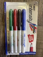 Bic Great Erase Low Odor Dry-Erase Fine Point Markers 4/Pkg Black, Blue, Red  G