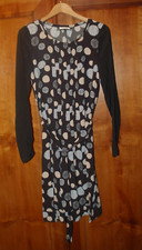 Iblues, Vestito, Nero grandi pois, Viscosa, Tg 48, Usato