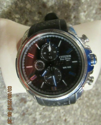Mens Citizen Eco-Drive Chronograph 