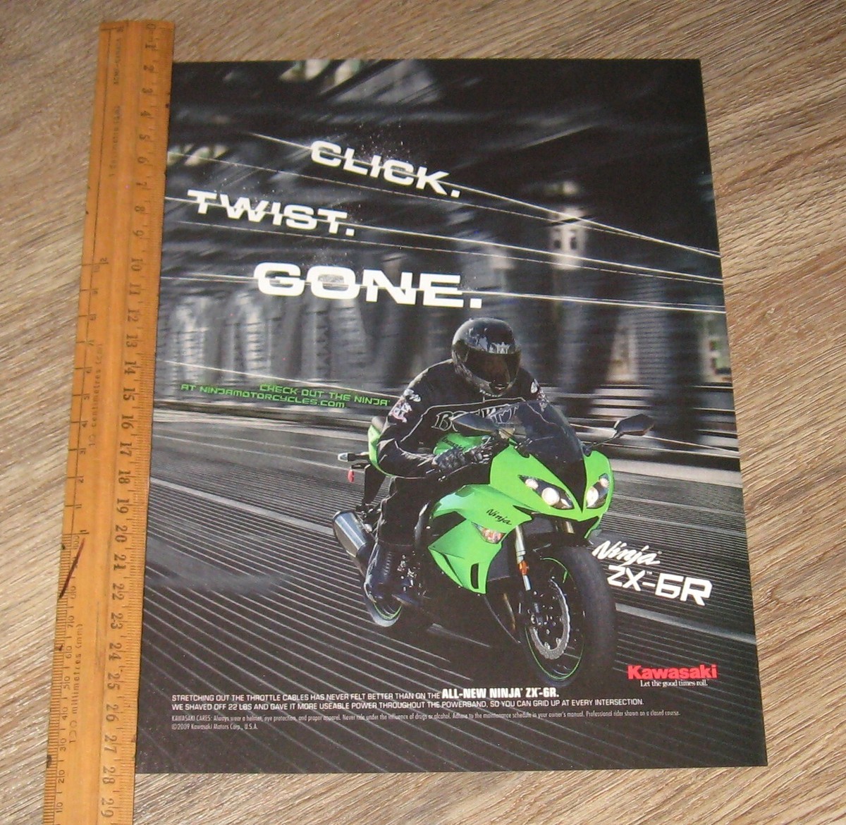 【mook】 Kawasaki motorcycle AD 2009 Ninja ZX-6R original ONE magazine page