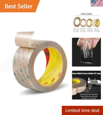 Transparent Heavy Duty Double Sided Tape 36ft - Multi-Purpose Adhesive Solution