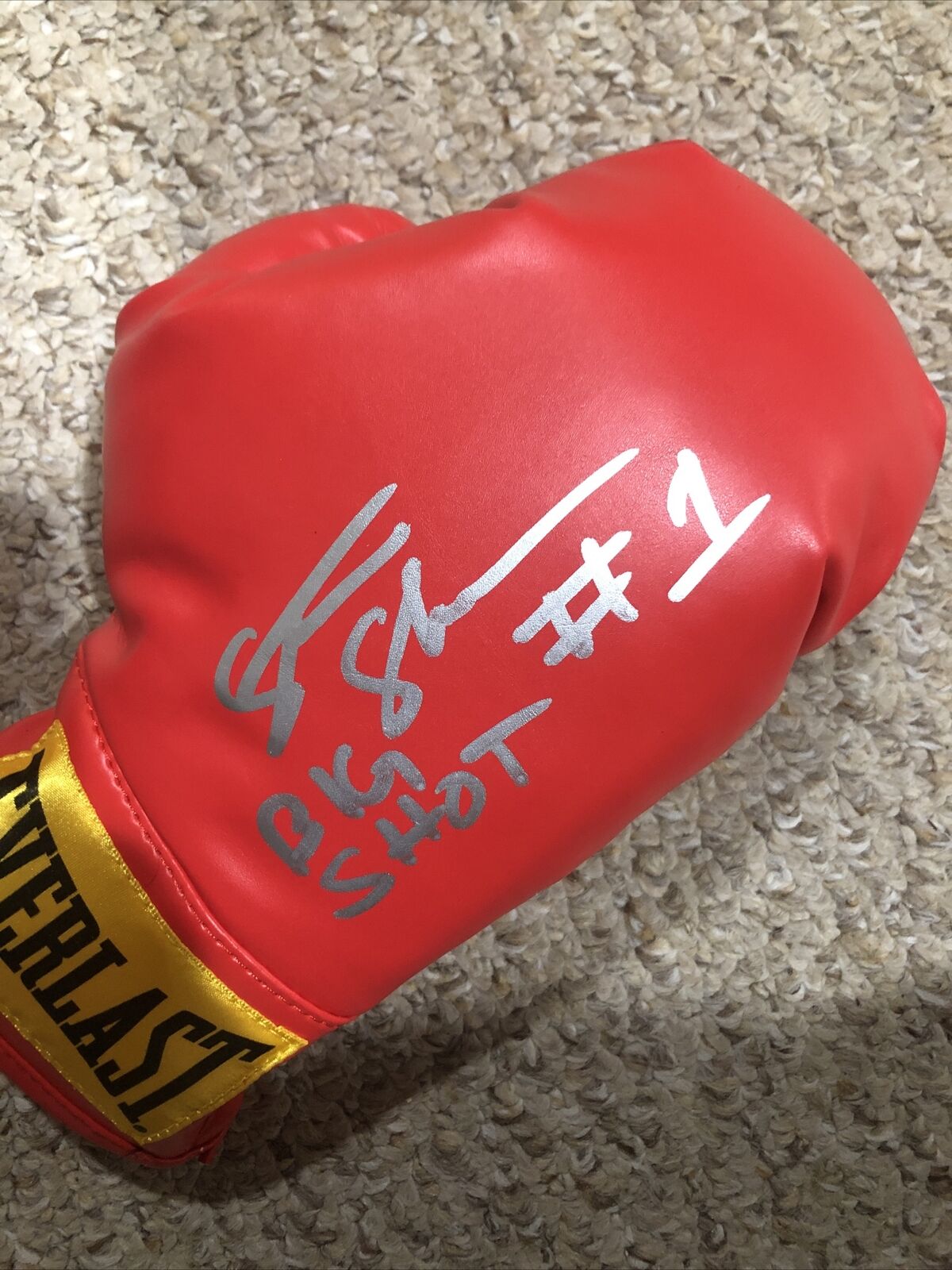 BOXER STEPHAN BIG SHOT SHAW SIGNED AUTOGRAPHED BOXING GLOVE GTP